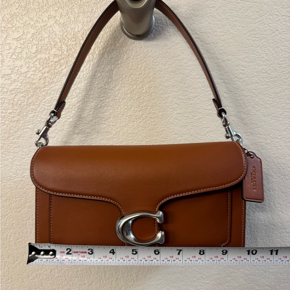 Coach Burnished Amber Brown Tabby 26 Shoulder Bag with Silver Accents